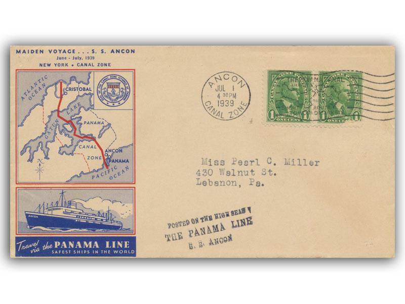 1939 SS Ancon Maiden Voyage Panama - New York