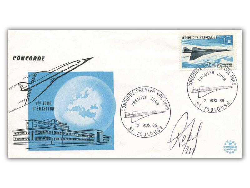Michel Retif signed 1969 Concorde, French cover
