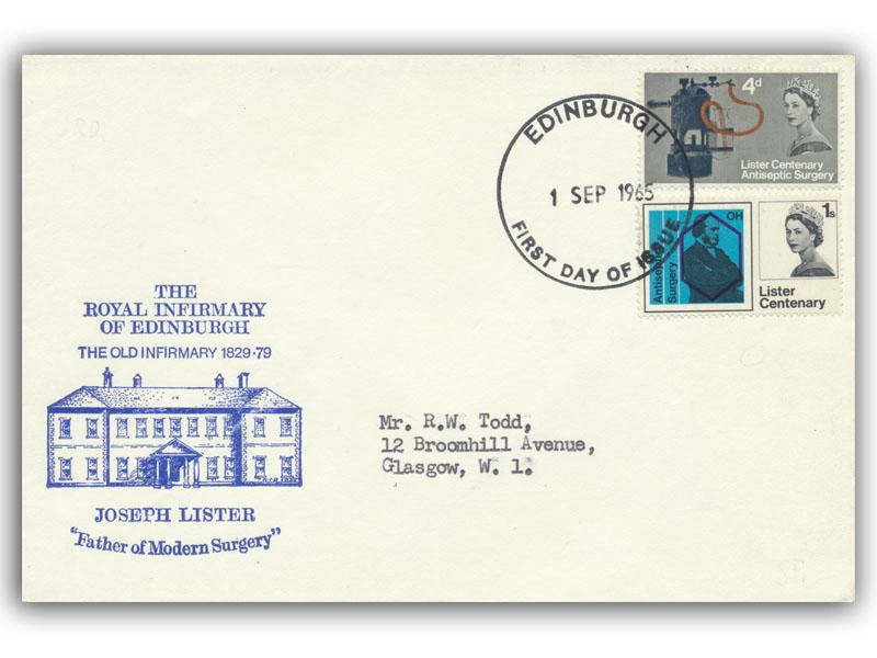 1965 Lister, ordinary , Edinburgh FDI, Royal Infirmary cover