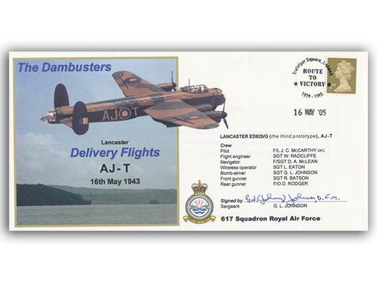 George Johnny Johnson signed 2005 Dambuster cover