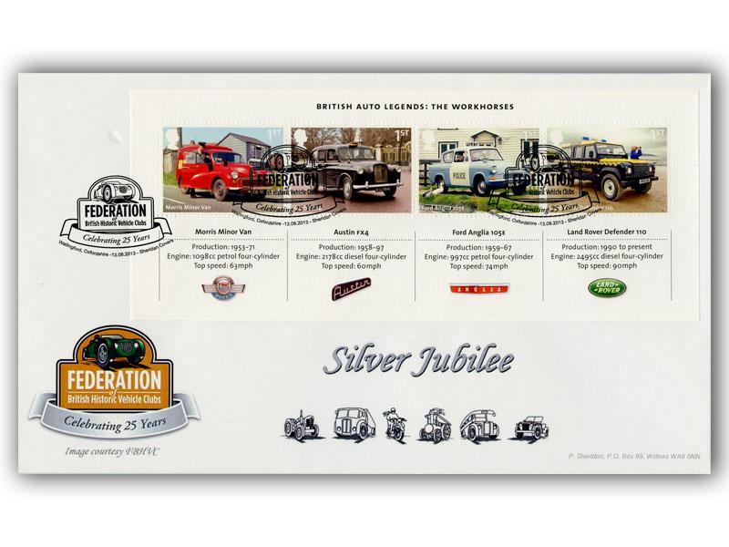 2013 Auto Legends miniature sheet, Historic Vechicle Federation official
