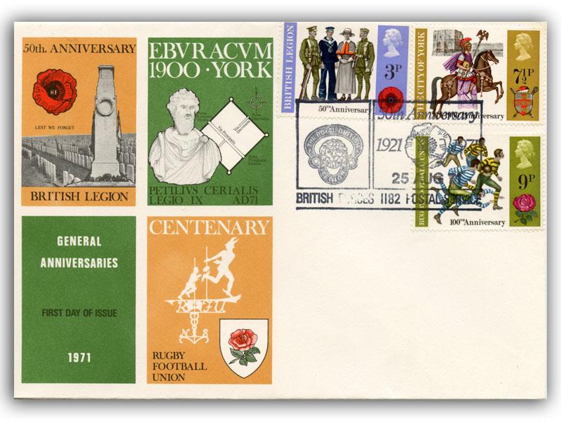 1971 Anniversaries, British Legion postmark