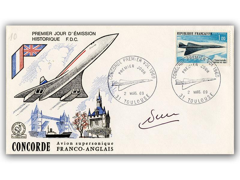 Gilbert Defer signed 1969 Concorde, French cover