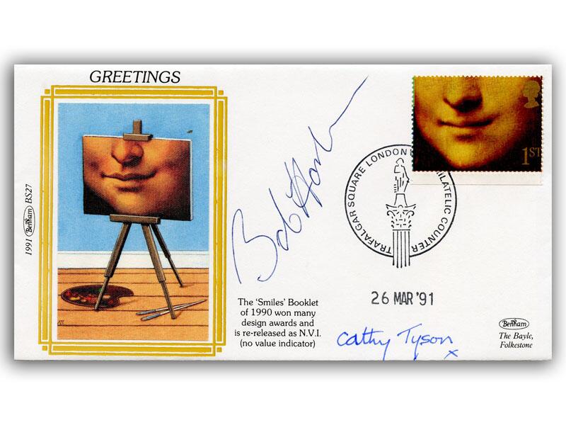 Bob Hoskins and Cathy Tyson signed cover