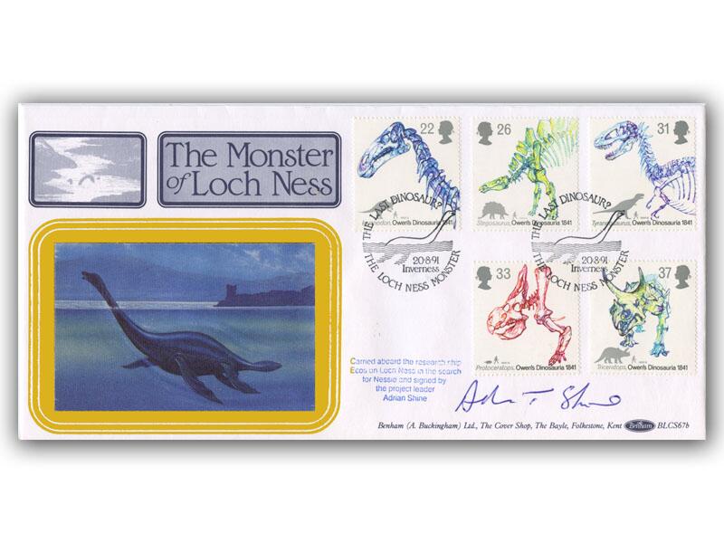 Adrian Shine signed 1991 Loch Ness Monster cover