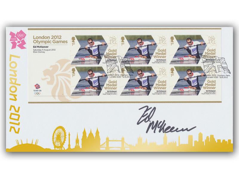 Ed McKeever signed 2012 Olympics miniature sheet