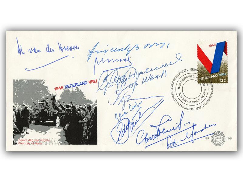 1970 Dutch Liberation cover, signed