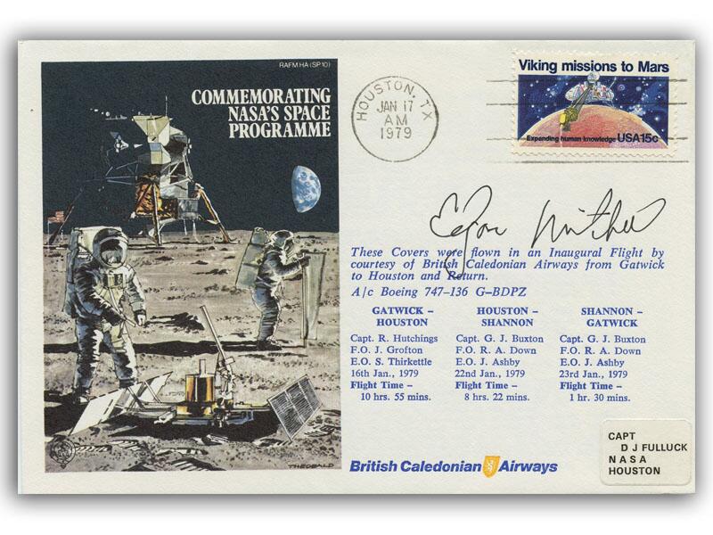 Edgar Mitchell signed 1979 NASA cover