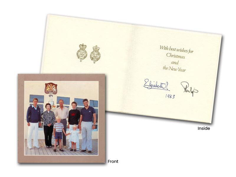 Queen Elizabeth II & Prince Philip signed 1983 Christmas card