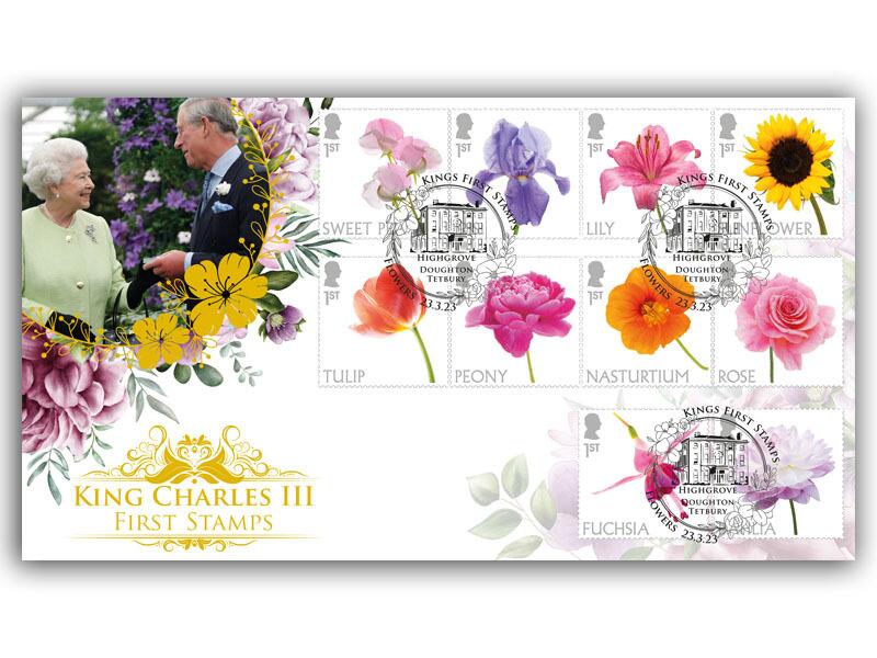 King Charles III First Commemorative Stamps - Flowers