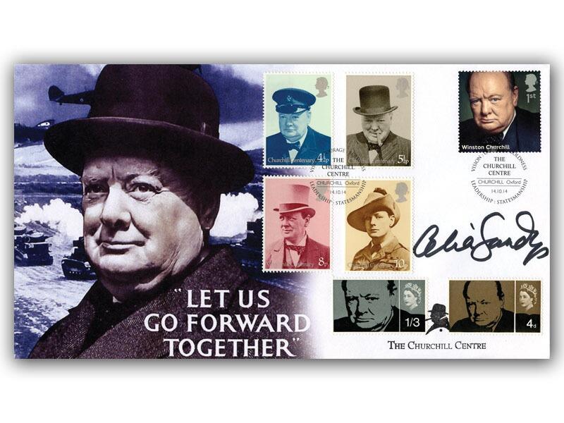2014 Churchill Centre Cover, signed by Celia Sandys