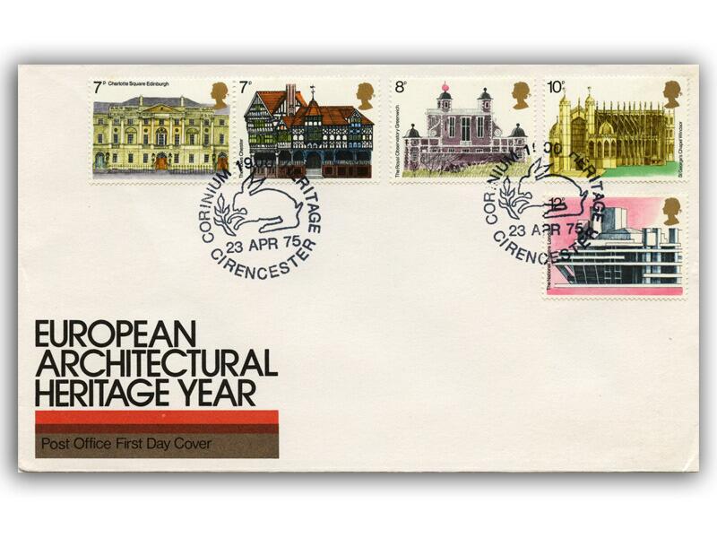1975 Architecture, Cirencester postmark