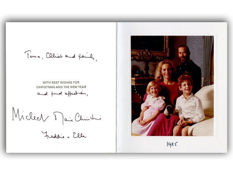 Prince & Princess Michael of Kent signed 1985 Christmas Card