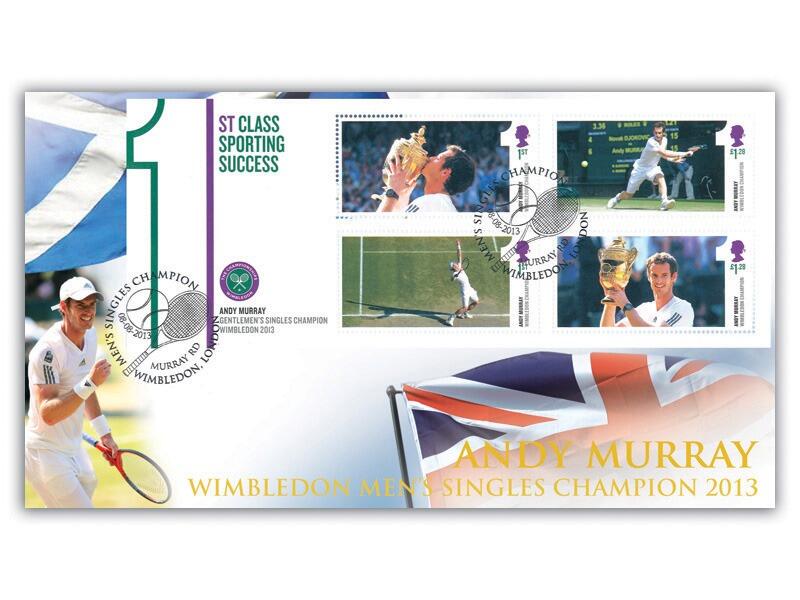 Andy Murray 2013 Barcoded Miniature Sheet Cover