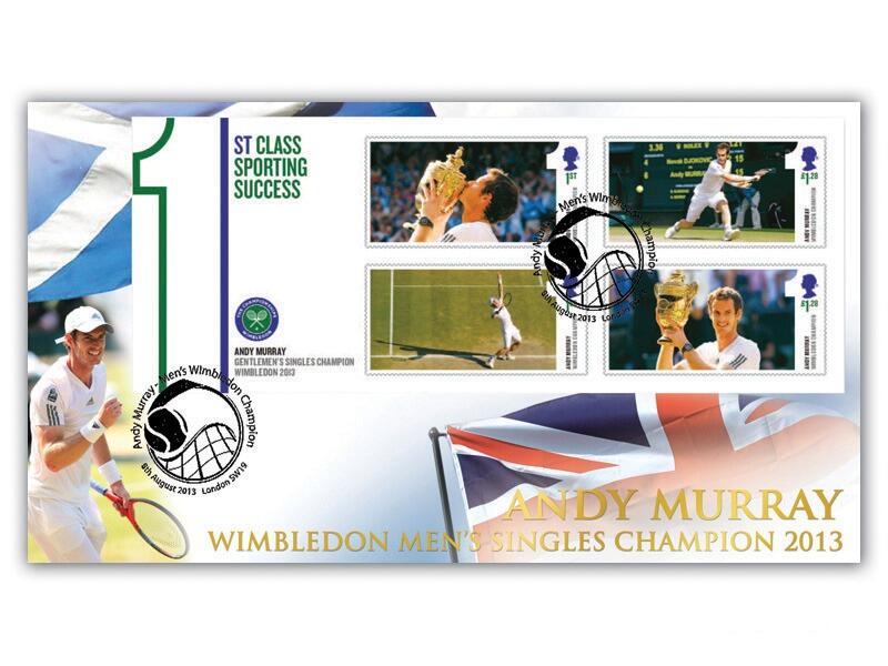 Andy Murray Miniature Sheet, London SW19 postmark