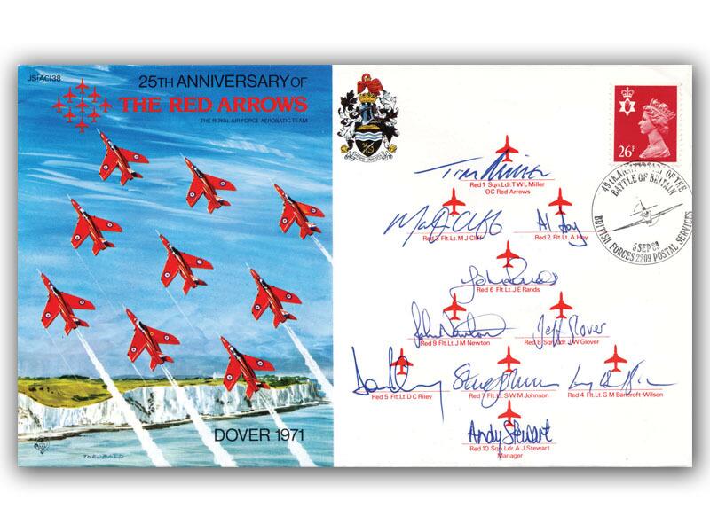 1989 Red Arrows team signed, White Cliffs of Dover cover