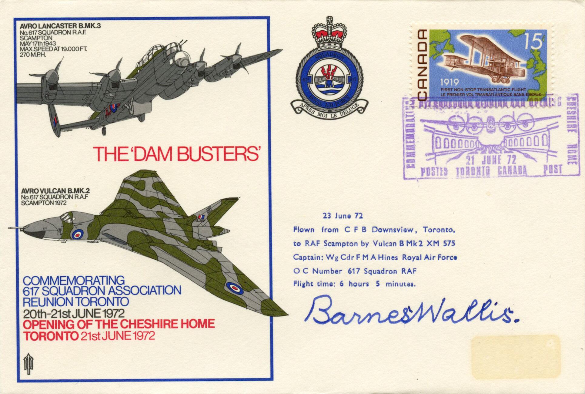 Barnes Wallis signed 1972 Dambusters cover