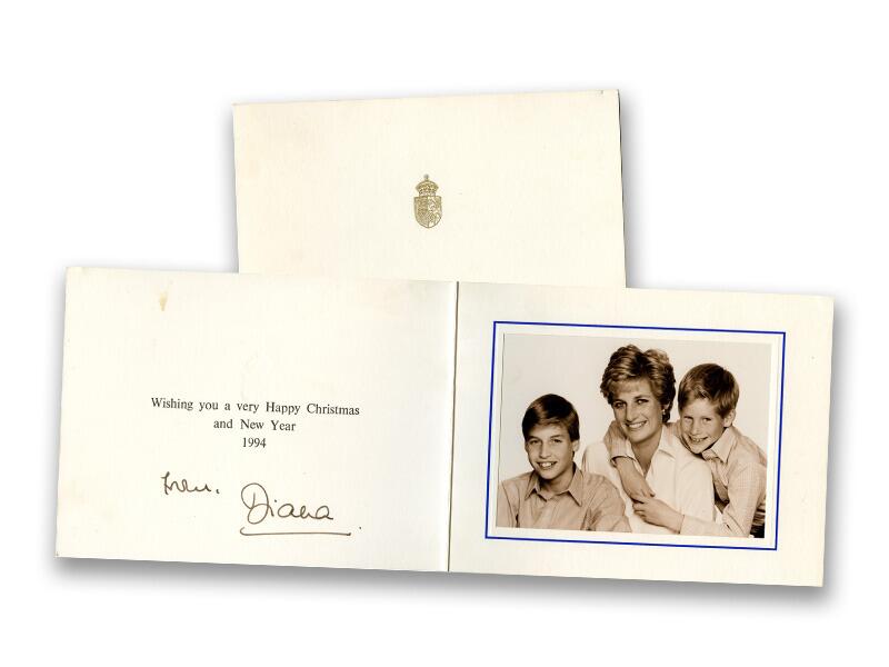 Princess Diana signed 1994 Christmas Card