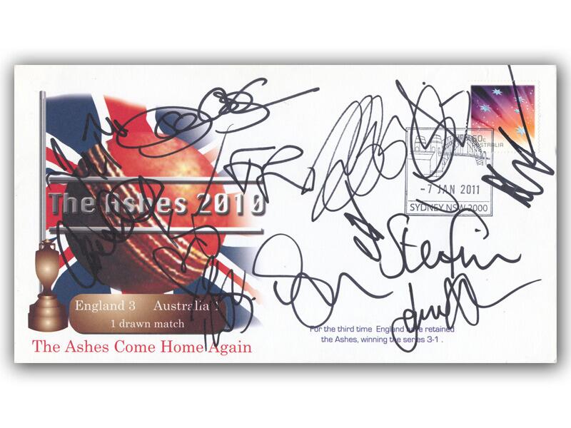 2010 England Cricket Team multi signed cricket cover