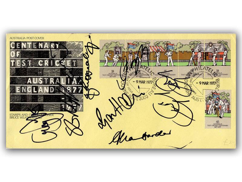 1977 Test Cricket Centenary signed cover