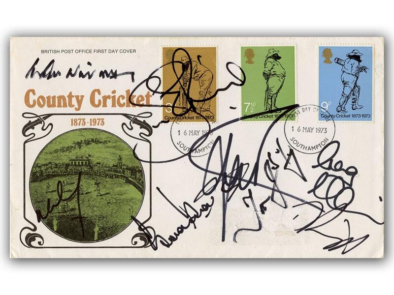 1973 Cricket Hampshire Team signed