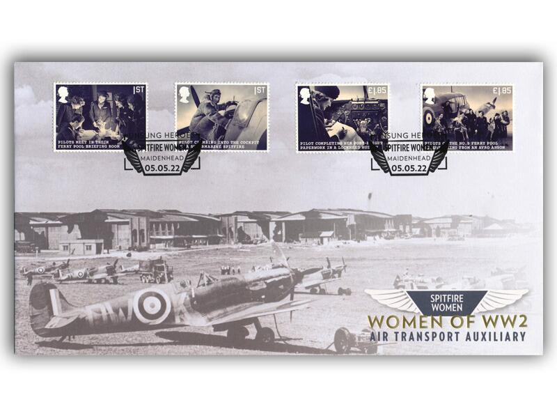 Women of WW2, 'Spitfire Women' miniature sheet stamps first day cover