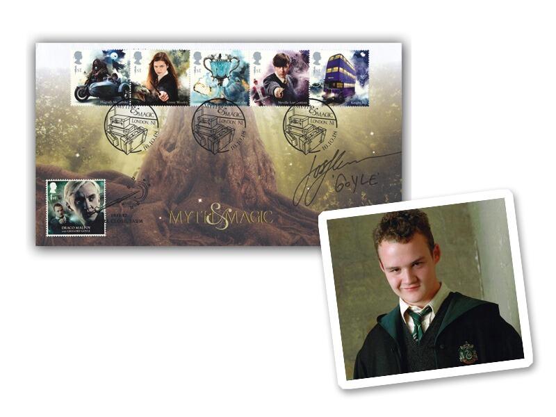 Harry Potter, signed 'Gregory Goyle', doubled with 2023 Goyle stamp