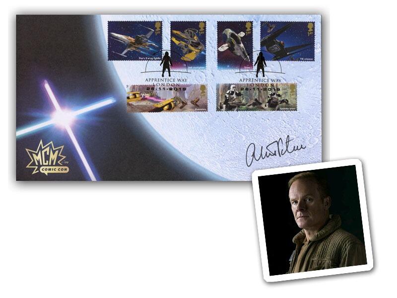 Star Wars MCM Comic Con Miniature Sheet Stamps, signed Alistair Petrie