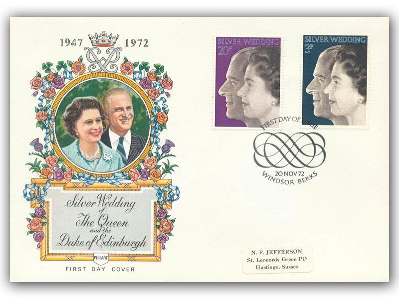 1972 Silver Wedding, Windsor special FDI postmark