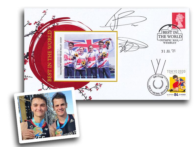 Tokyo 2020 Olympics, Signed Jonny Brownlee & Alex Yee (Mixed Triathlon Gold)
