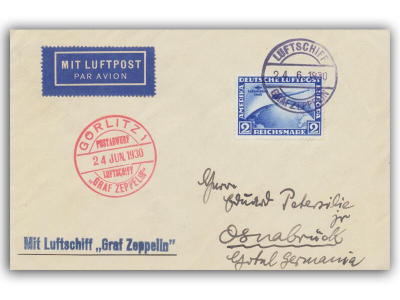 1930 Graf Zeppelin Silesia Round Flight