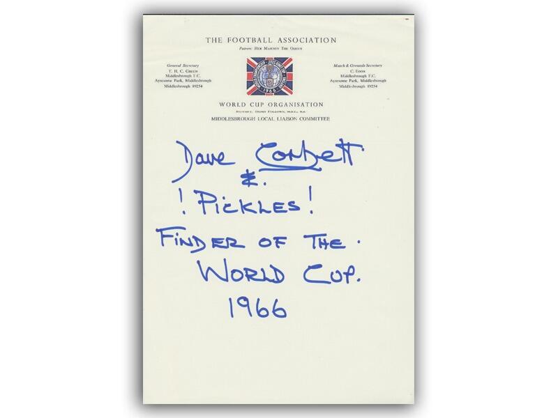 Dave Corbett ‘& ‘Pickles’