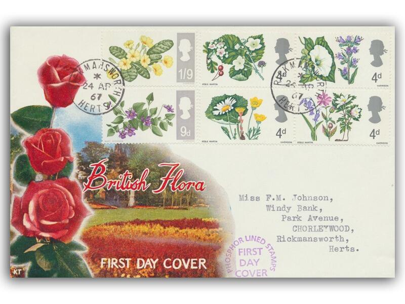 1967 Flowers, phosphor, Rickmansworth FDI