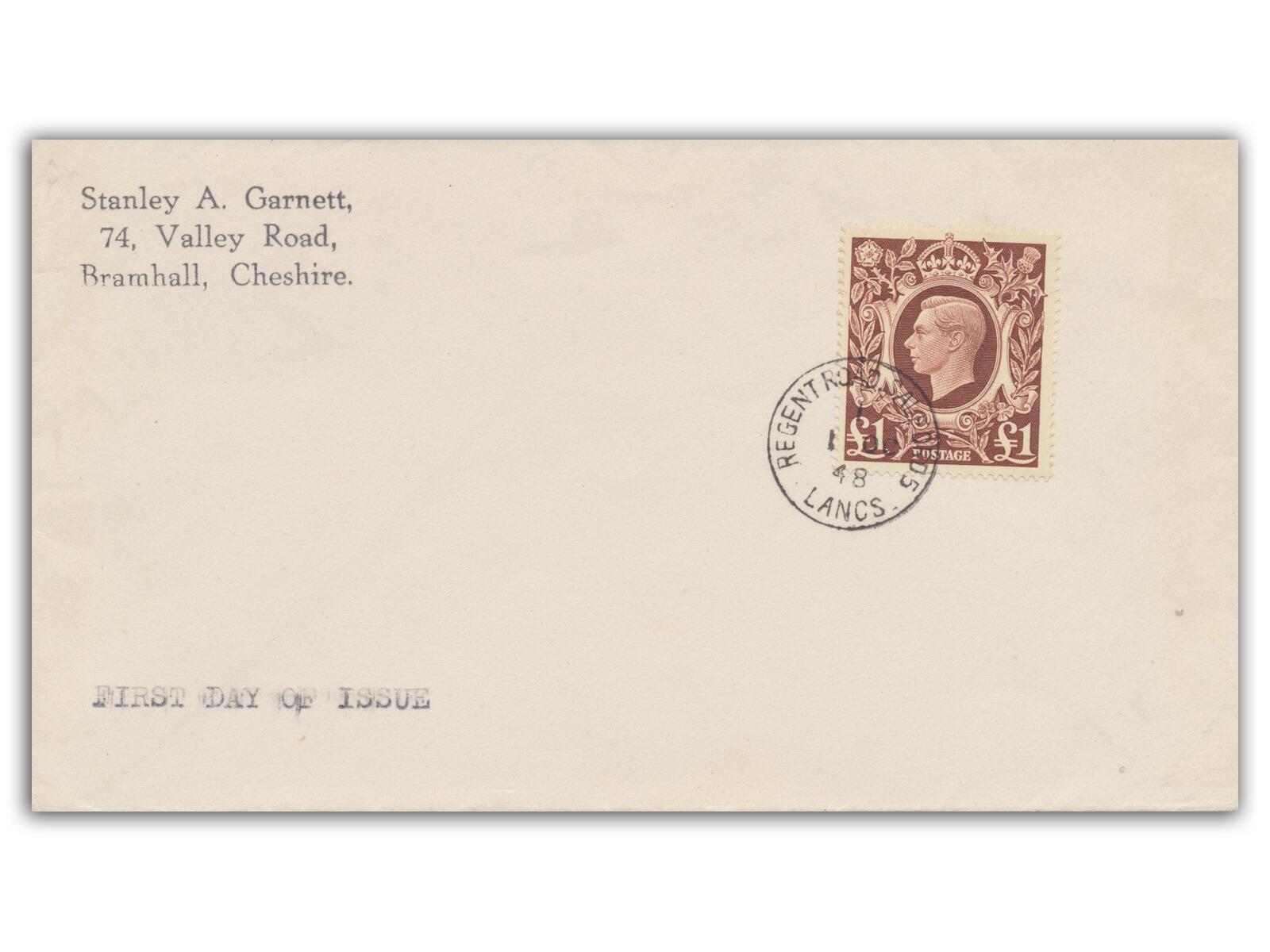 1948 £1 Brown, Regent Road CDS