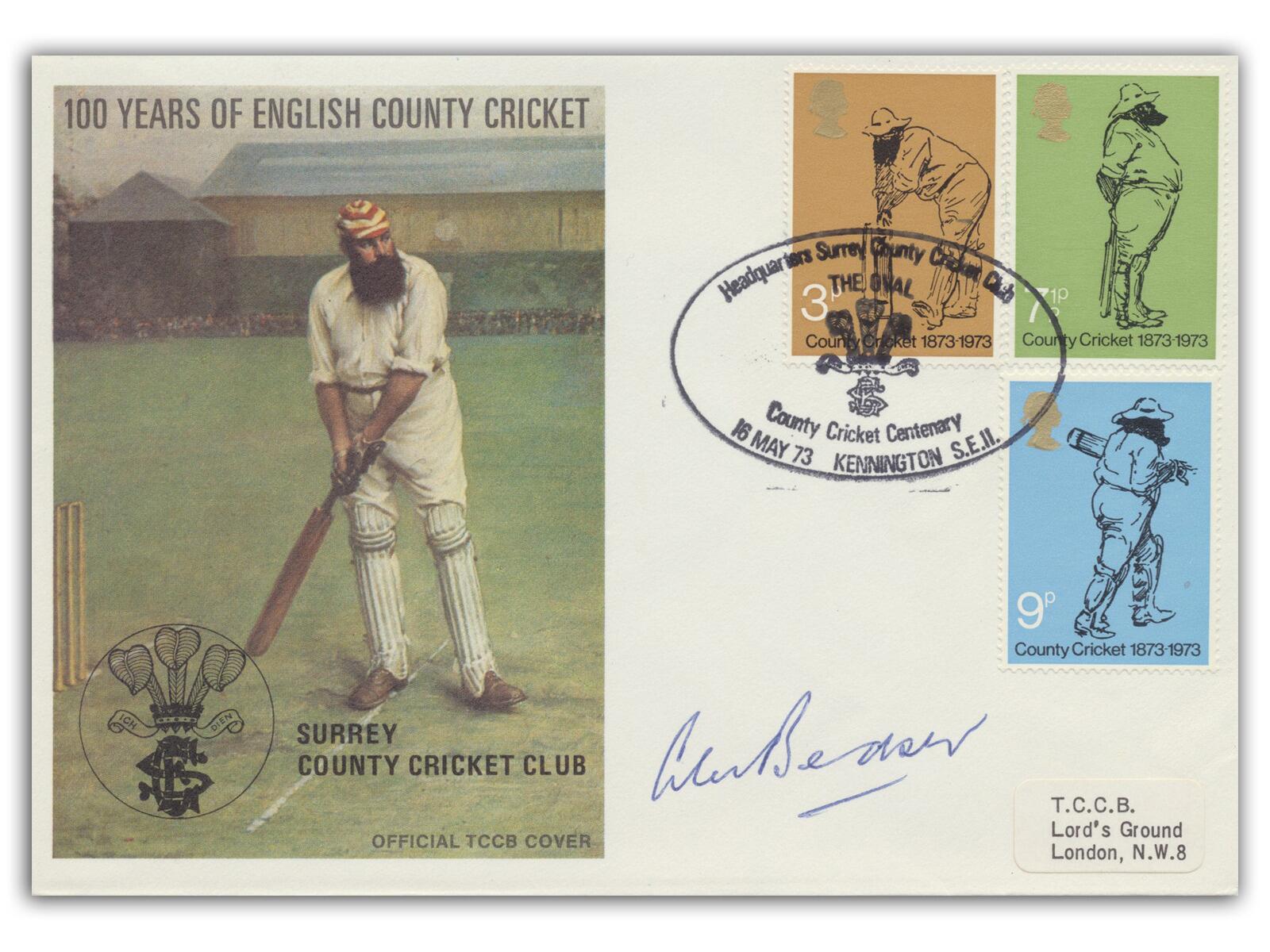 Alec Bedser signed 1973 Cricket