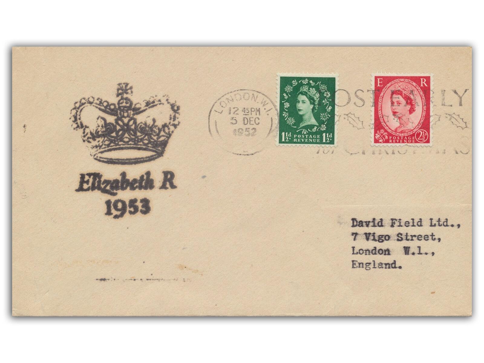 1952 1½d & 2½d Wildings, Black Crown Illustration