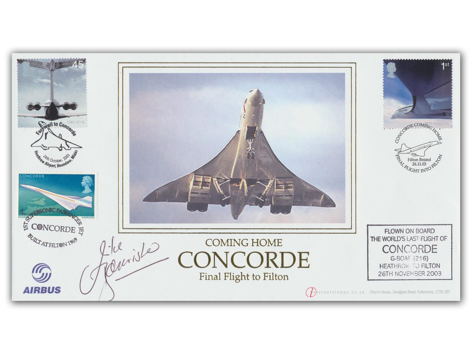 2003 Final Concorde Flight | Mike Bannister Autograph