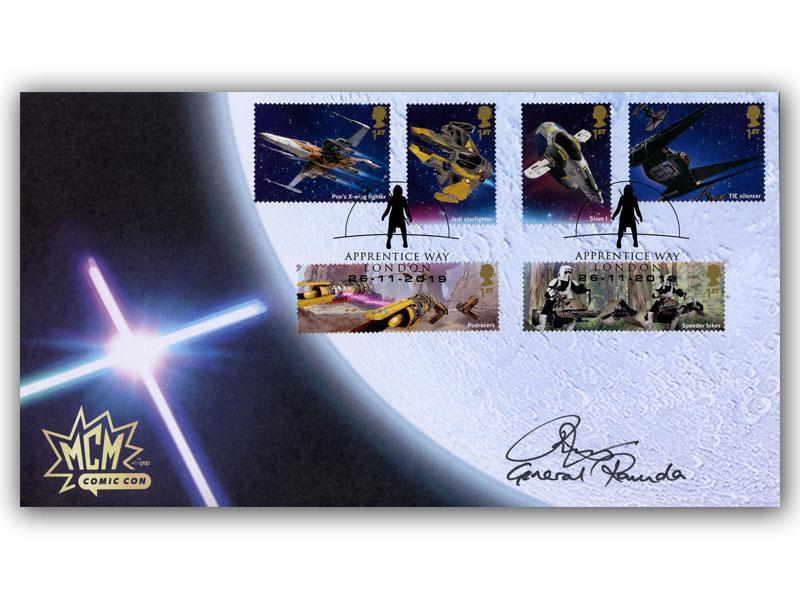 Star Wars Miniature Sheet stamps, signed Richard Cunningham
