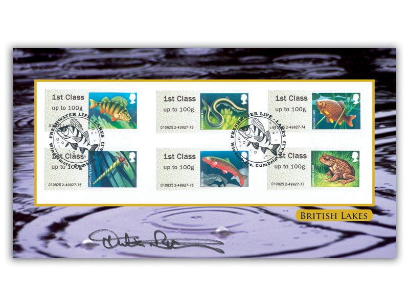 Post & Go Lakes Machine stamps Cover signed by Julia Bradbury