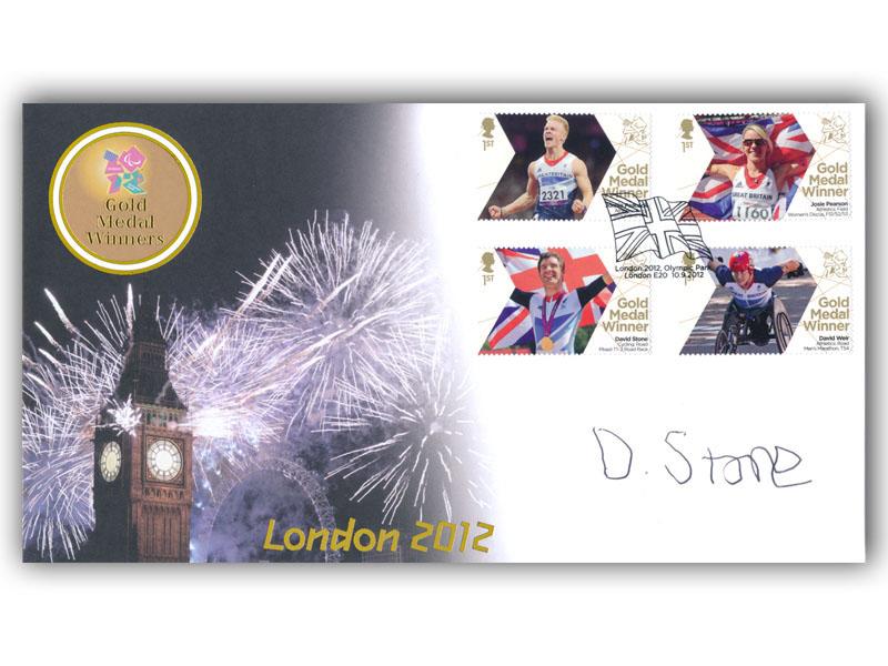 Paralympics 2012 Gold Medallists Cover Signed