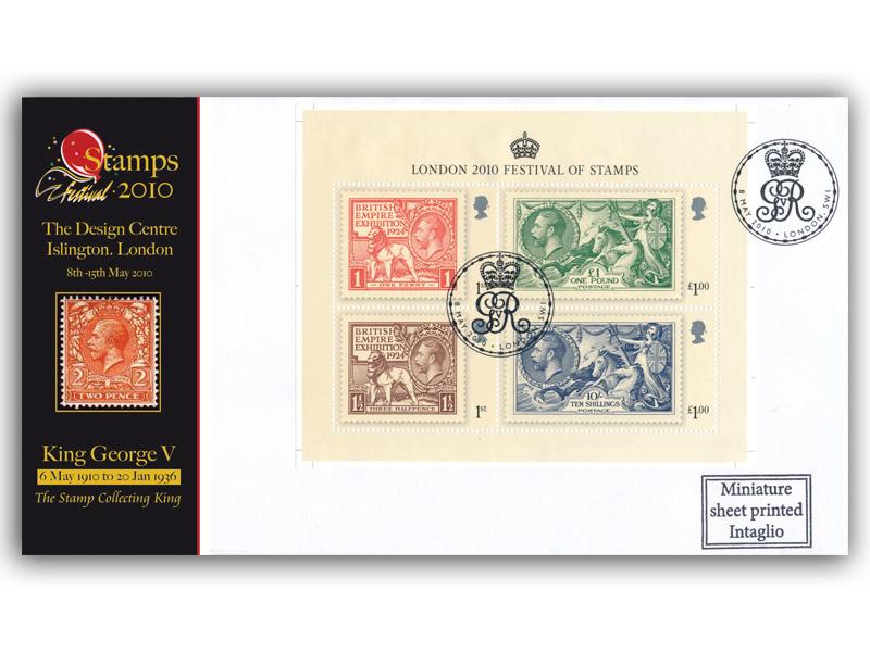 The London 2010 Festival of Stamps Miniature Sheet Printed Intaglio