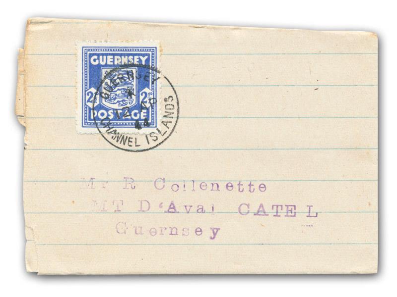 1944 2 1/2d Guernsey Arms, wrapper