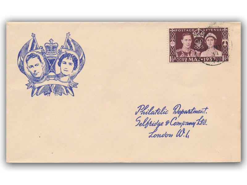 1937 Coronation, Selfridges Blue cover