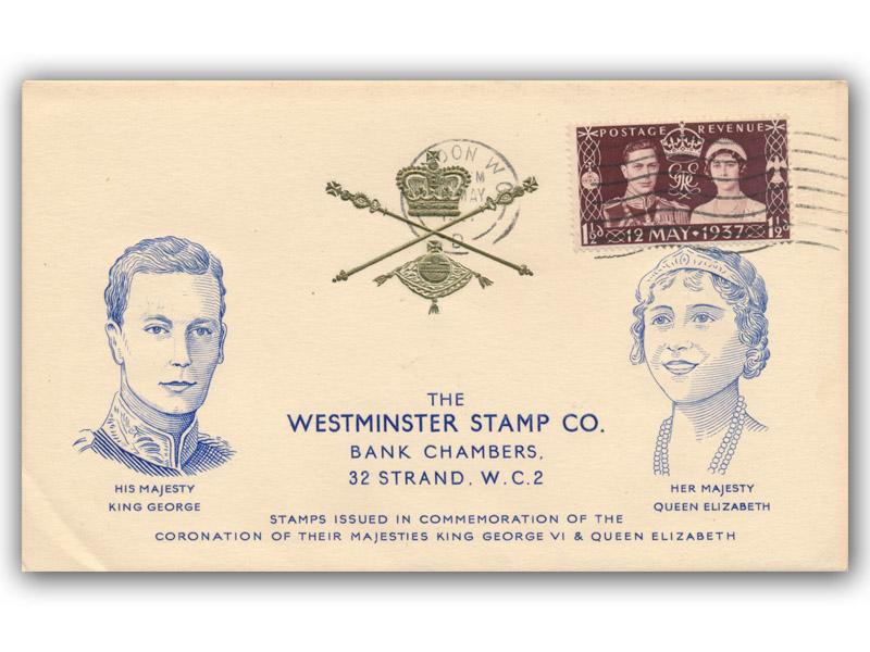 1937 Coronation, Westminster Stamp Company cover