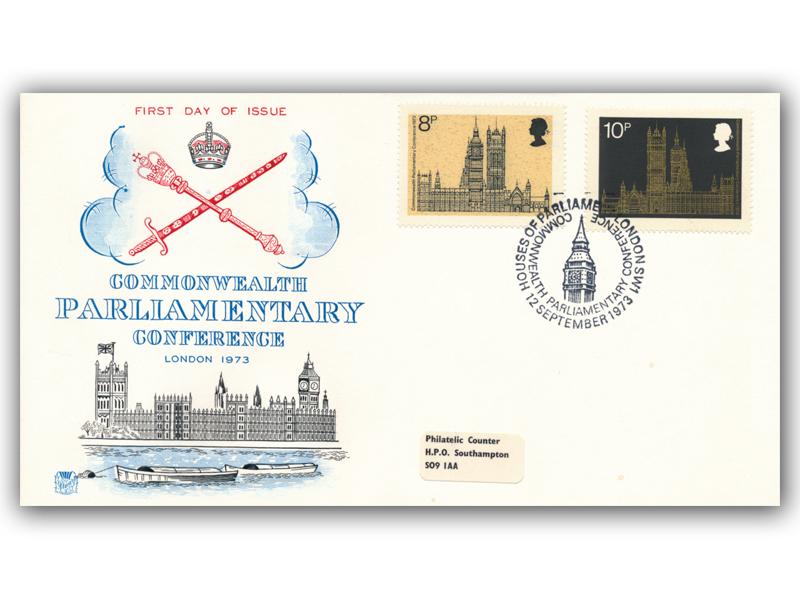 1973 Parliament, Houses of Parliament postmark