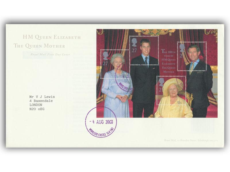 2000 Queen Mother, purple Windsor Castle CDS