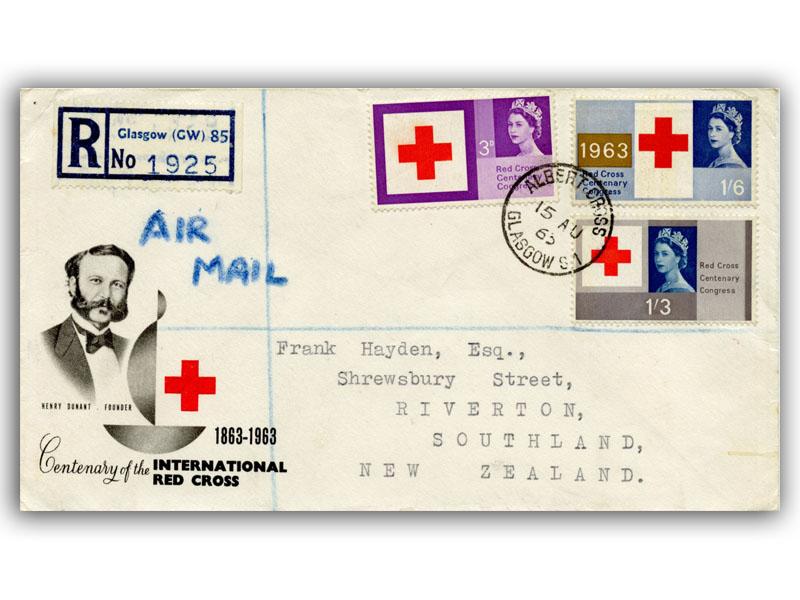 1963 Red Cross, phosphor, Albert Cross CDS