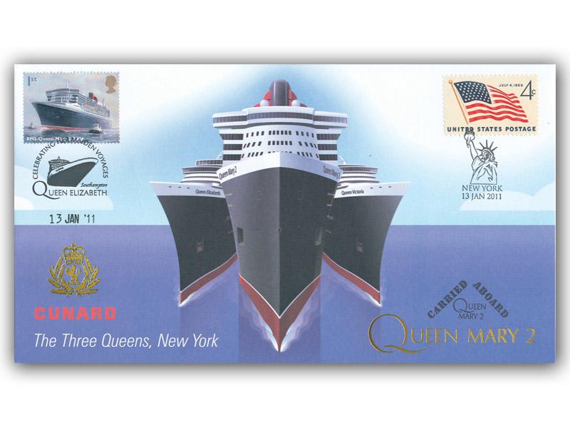 Three Queens Meeting, New York -  Queen Mary 2