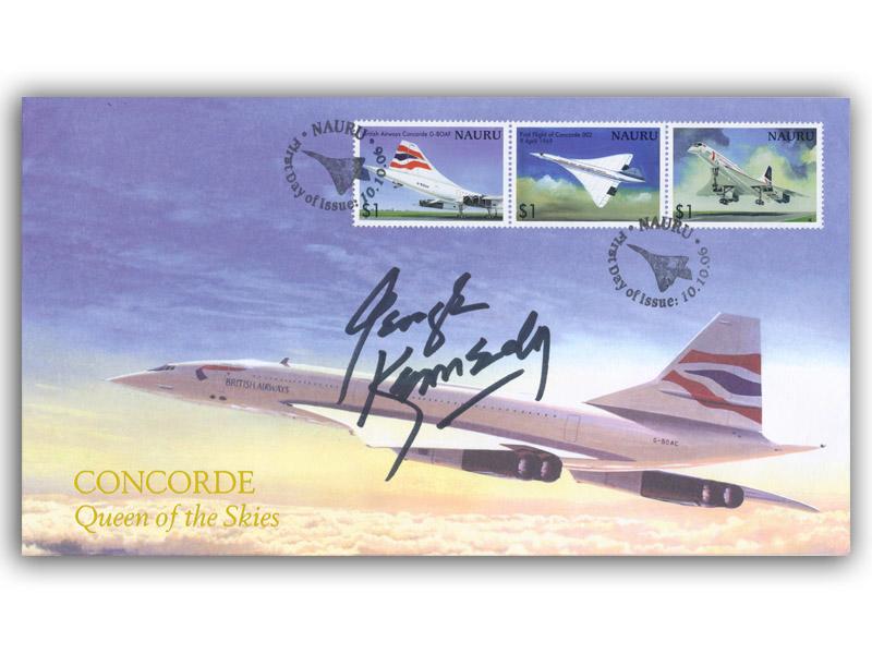 2006 Nauru Concorde stamp cover , signed George Kennedy