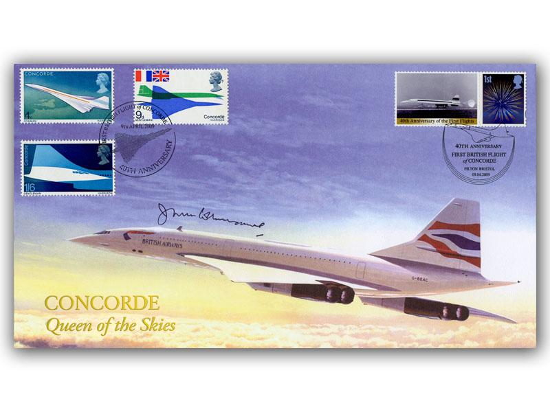 Concorde First British Flight, 40th Anniversary, signed John Cochrane